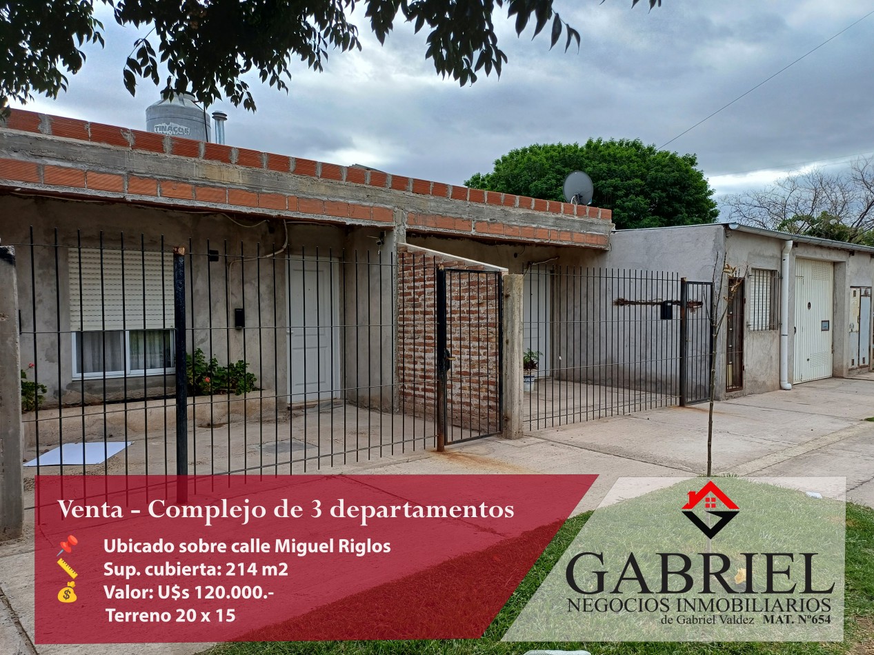 Venta Complejo de 3 departamentos