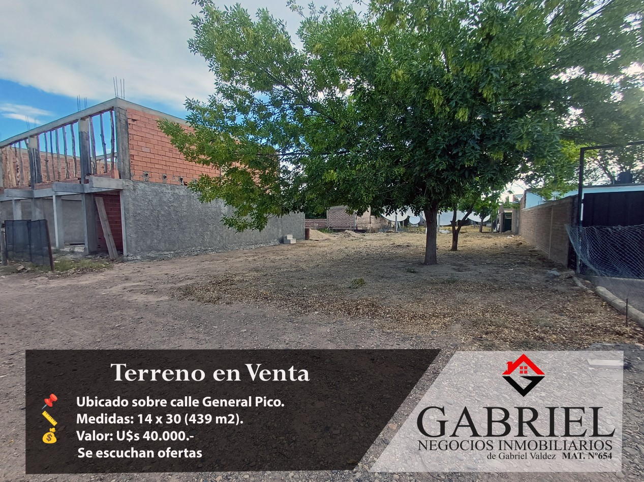 Terreno en Venta - Calle Gral Pico